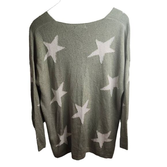 A Beautiful Soul NWT Sage Star V Neck Pullover Lightweight Beach Sweater Size 18 - Picture 11 of 11